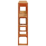 vidaXL Tête de lit avec étagères marron cire 135 cm bois massif de pin
