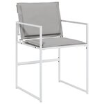 vidaXL Ensemble à manger de jardin avec coussins 9 Pièces blanc textilène