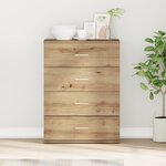 vidaXL Buffet Chêne artisan 60 x 39 x 80 cm Bois d'ingénierie
