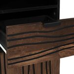 vidaXL Cabinet de salle de bain avec tiroir Marron 38 x 33 x 160 cm