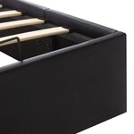 vidaXL Cadre de lit à rangement hydraulique Noir Similicuir 120x200 cm
