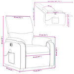 vidaXL Fauteuil inclinable de massage électrique marron tissu