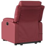 vidaXL Fauteuil inclinable de massage électrique rouge bordeaux