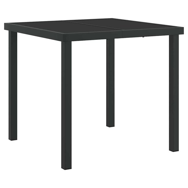 vidaXL Table de Jardin Noir 80 x 80 x 73 cm Métal