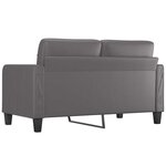 vidaXL Canapé à 2 places Gris 140 cm Similicuir
