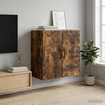 vidaXL Armoire Murale Chêne fumé 59 x 31 x 60 cm Bois d'ingénierie