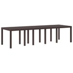 vidaXL Ensemble de salle à manger de jardin 11 pièces avec coussins brun en poly rotin