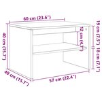 vidaXL Meuble TV vieux bois 60x40x40 cm bois d'ingénierie