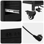 vidaXL Cabinet de Bureau Chêne noir 76 x 41 x 72 cm Bois d'ingénierie