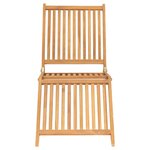 vidaXL Chaise longue bois de teck solide