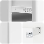 vidaXL Cabinet de chevet mural 2 Pièces Blanc brillant 34 5 x 33 x 20 cm