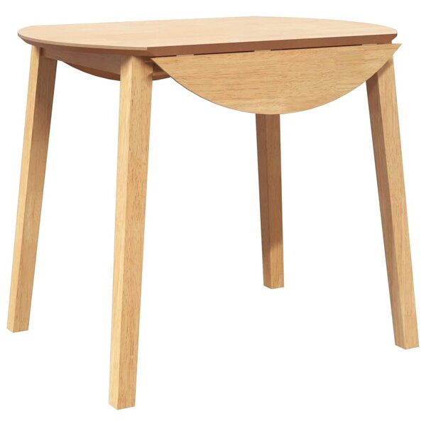 vidaXL Table à manger naturel bois massif et caoutchouc