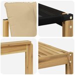 vidaXL Ensemble de canapés d'extérieur 9 pc Blanc et Beige
