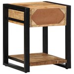 vidaXL Table d'appoint 40x40x50 cm bois massif de manguier brut
