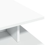 vidaXL Table basse blanc 102x55x35 cm bois d'ingénierie