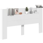 vidaXL Tête de lit Blanc 180 x 16 5 x 103 5 cm Bois d'ingénierie