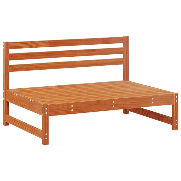 vidaXL Sofa de jardin milieu Pin massif Brun Ciré 120 x 84 x 70 cm