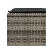 vidaXL Salon de jardin 5 Pièces avec coussins gris résine tressée