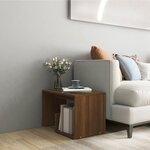 vidaXL Table d'appoint Chêne marron 59x36x38 cm Bois d'ingénierie