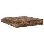 vidaXL Cadre de lit de rangement Chêne fumé 180x200 cm