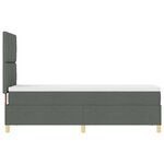 vidaXL Lit à ressorts avec matelas Gris foncé 80 x 200 cm tissu
