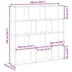 vidaXL Étagère cube murale 12 compartiments chêne artisanal