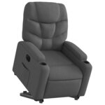 vidaXL Fauteuil inclinable électrique gris foncé tissu