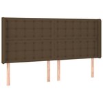 vidaXL Sommier à lattes de lit matelas et LED Marron foncé 180x200cm