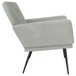 Banc banquette 108 x 79 x 79 cm velours gris clair 02_0010498