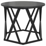 vidaXL Table d'appoint empilable 3 Pièces Chêne noir 53 x 53 x 40 cm