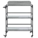 vidaXL Chariot de cuisine sonoma gris 81 5x41x92 5cm bois d'ingénierie