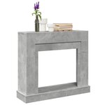 VidaXL Cadre de cheminée gris béton 100x30x87 5 cm bois d'ingénierie