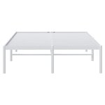 vidaXL Cadre de lit métal blanc 135x190 cm