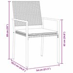 vidaXL Ensemble de salle à manger de jardin de 5 pièces avec coussins en poly rotin noir.