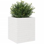 vidaXL Jardinière blanc 40x40x46 cm bois de pin massif