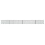 vidaXL Clôture en treillis métallique et piquet d'ancrage vert 2x25 m