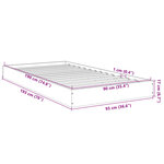 vidaXL Cadre de lit sans matelas noir 90x190 cm bois ingénierie