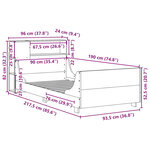 vidaXL Cadre de lit sans matelas blanc 90x190 cm bois de pin massif