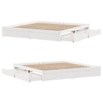vidaXL Cadre de lit sans matelas blanc 200x200 cm bois massif de pin