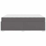 vidaXL Cadre de lit avec matelas Gris 140 x 200 cm tissu