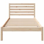 vidaXL Cadre de lit avec tête de lit Marron 80 x 200 cm Pin massif