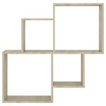 vidaXL Étagère murale cube Chêne sonoma 80x15x78 5cm Bois d’ingénierie
