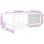 vidaXL Table basse Chêne Sonoma 90 x 50 x 40 cm Bois d'ingénierie