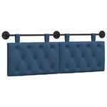 vidaXL Tête de lit suspendue Bleu Tissu