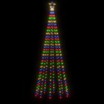 vidaXL Arbre de Noël cône 310 LED Colorées 100x300 cm