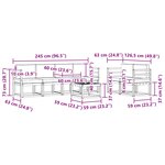 vidaXL Ensemble de canapés d'extérieur 7 pc Blanc et crème
