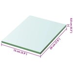 vidaXL Panneau d’étagère Verre transparent 20 x 15 cm