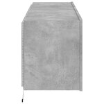 vidaXL Meubles TV muraux et lumières LED 2Pièces gris béton 60x35x41 cm