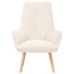 vidaXL fauteuil Crème 61 x 78 x 98 cm Tissu Sherpa