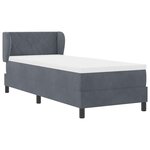 vidaXL Lit à ressorts avec matelas gris foncé 80x200 cm en velours